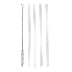 Oasis Moda Set Of 4 Drink Bottle Straws With Cleaning Brush
