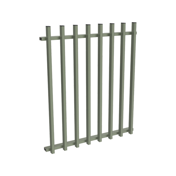 ProtectorAl 0350 - 0900 x 1050mm Pale Eucalypt Aluminium Batten Balustrade Panel