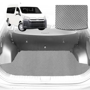 6D Diamond Car Boot Mat for Toyota Hiace Van (LWB)2005-2019-Cargo Mat-Grey-Outback GT
