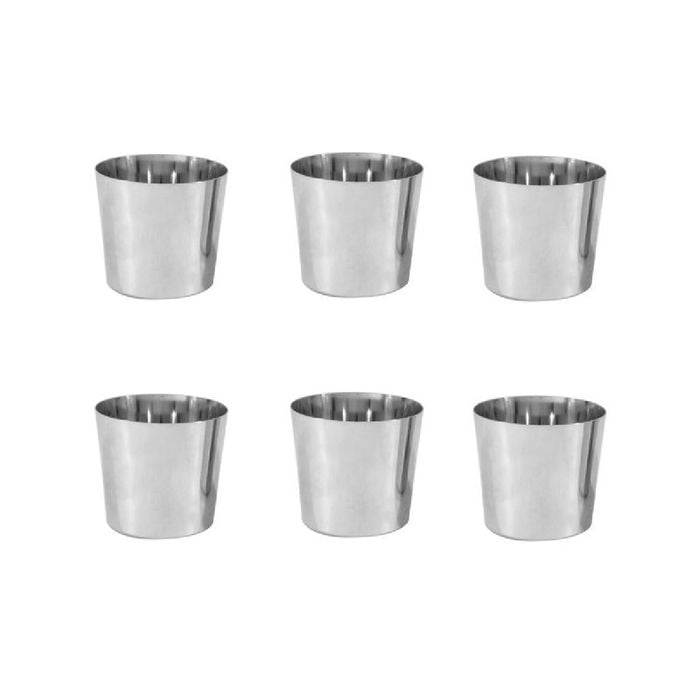 Stainless Steel Dariole Moulds - Set Of 6
