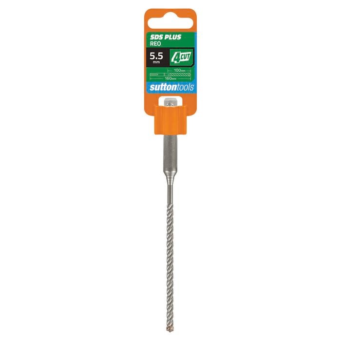 Sutton Tools 5.5 x 160mm 4 Cut SDS Plus Masonry Drill Bit