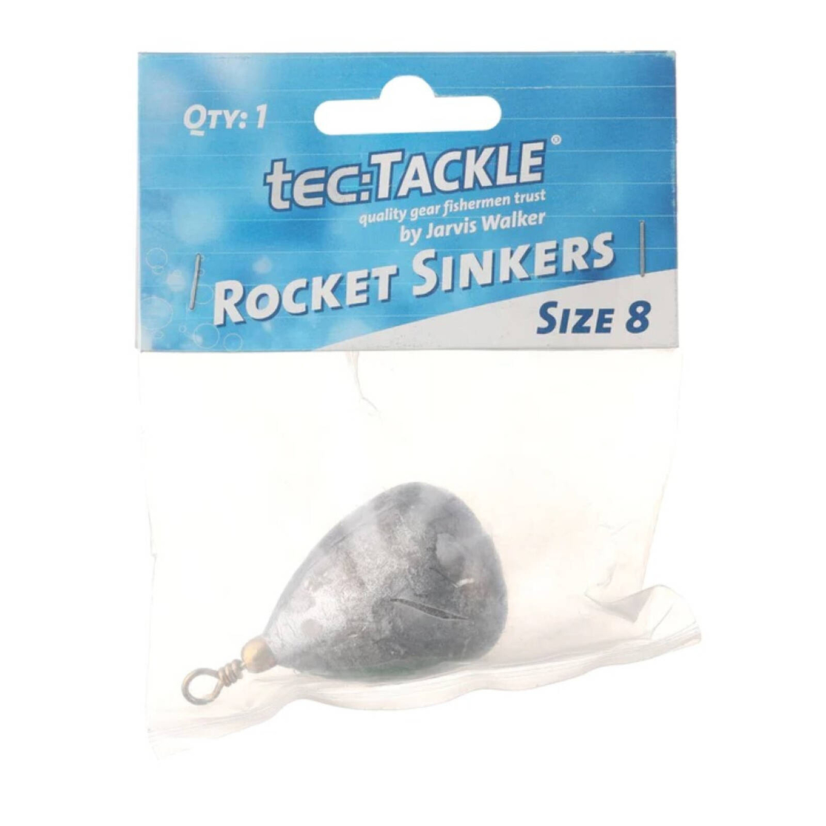 1 Pack of Jarvis Walker Size 8 Rocket Sinkers - 230gm Bomb and Swivel ...