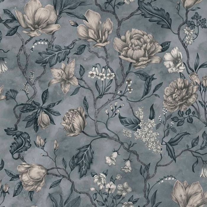 Wallpaper Trader Linda Wallpaper Roll 10.05m X 53cm, Light Blue