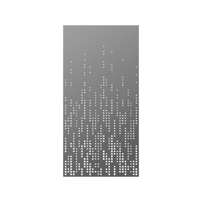 Walpix 1800 x 900 x 0.95mm Perforated Pre-Painted Metal Decorative Screen Flat Profile Splash - Basalt - 0.95mm Basalt