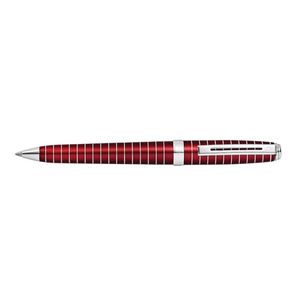 Sheaffer Prelude Roller Ball Pen Writers Ballpen W/engraved Lines Lacquer Red