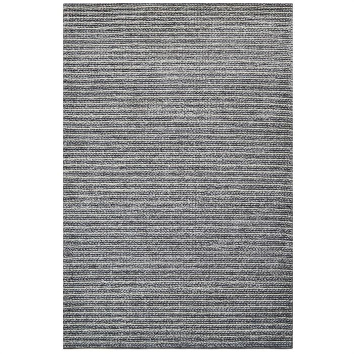 Handwoven Wool Rug-202217-Ash Grey-150x220cm