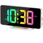 2023 Digital Alarm Clock 11 Colors Dynamic RGB Display