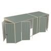 Build-a-Shed 1.5 x 5.2 x 2.0m Green Skillion Double Plus Double Hinged Side Doors Shed