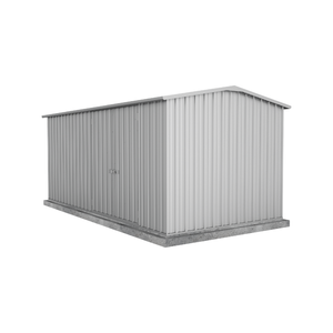 Absco Sheds 4.48 x 2.26 x 2.0m Zincalume Workshop Double Door Garden Shed