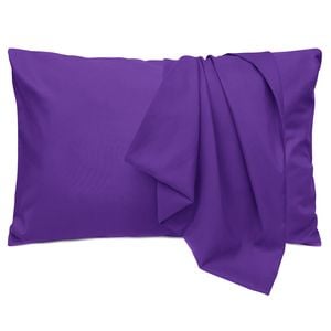 LINENOVA 2PCS Hotel Quality Premium Mircrofiber Pillowcases - King , Purple