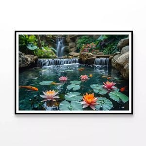 Waterfall in the Garden  Print 100% Australian Made 90x60cm  (Poster)
