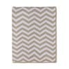 Living Textiles Chenille Baby Blanket Chevron Taupe | Soft Cot, Bassinet & Pram Blanket