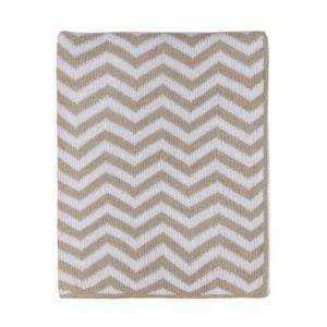 Living Textiles Chenille Baby Blanket Chevron Taupe | Soft Cot, Bassinet & Pram Blanket