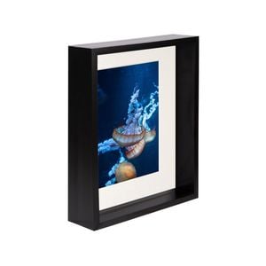 Nicola Spring 8" x 10" Black 3D Deep Box Photo Frame - 5" x 7" Mount