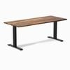 Desky Fixed Height Pheasantwood Hardwood Desk 180x75cm Matte Black Leg