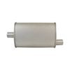 Outlaw Aluminised Steel 2" Turbo Style Muffler Centre Inlet / Offset Outlet