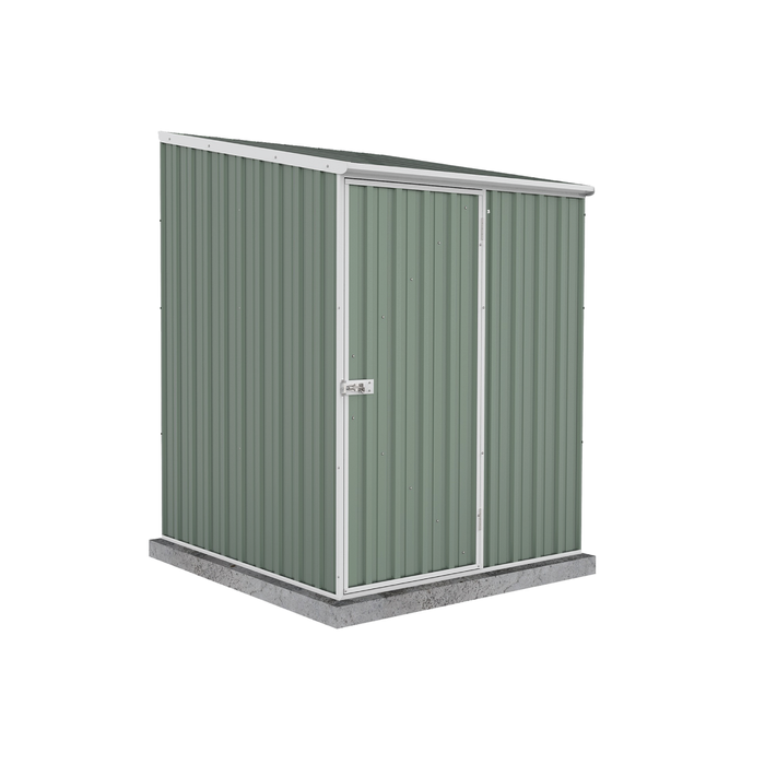 Absco Sheds 1.52 x 1.52 x 2.08m Pale Eucalypt Space Saver Single Door Garden Shed