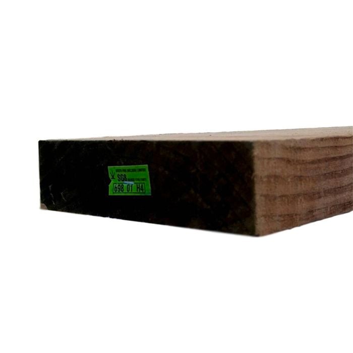 200 x 50mm SG8 H4 Wet Sawn Treated Timber - Per Linear Metre