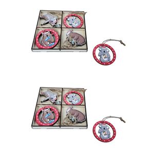 2x 8pc Urban Renee Treml Wombats Koalas Christmas Gift Box 6cm Brown/Red