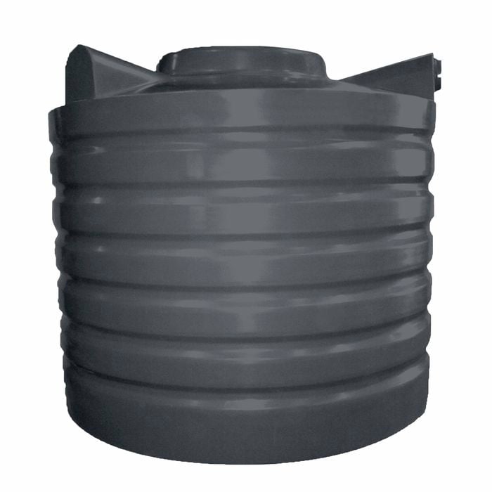Clark Tanks 1000L Round Poly Water Tank - Light Grey