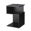 Artiss Bedside Table 2 Shelves S-shaped Charging Station Black