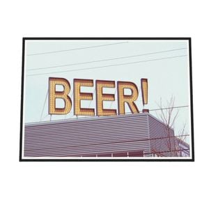Galrie Vintage Beer Sign Fine Art Photography Print, Black Frame, A3 30 x 42cm (12 x 16inch)