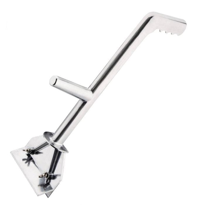 Jantex Heavy Duty Grill Scraper Stainless Steel Ergonomic Handle 115x152x407mm Commercial Kitchen Cleaning