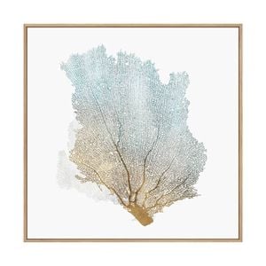 Artey | Delicate Coral I - Framed Canvas - Natural Frame - 140 x 140cm