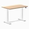 Desky Dual Mini White Ash Hardwood Sit To Stand Desk 1000x600mm White Frame