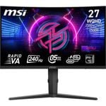 MSI MPG 275CQRXF 27" WQHD 240Hz 0.5ms Rapid VA Curved Gaming Monitor with Type-C 98W
