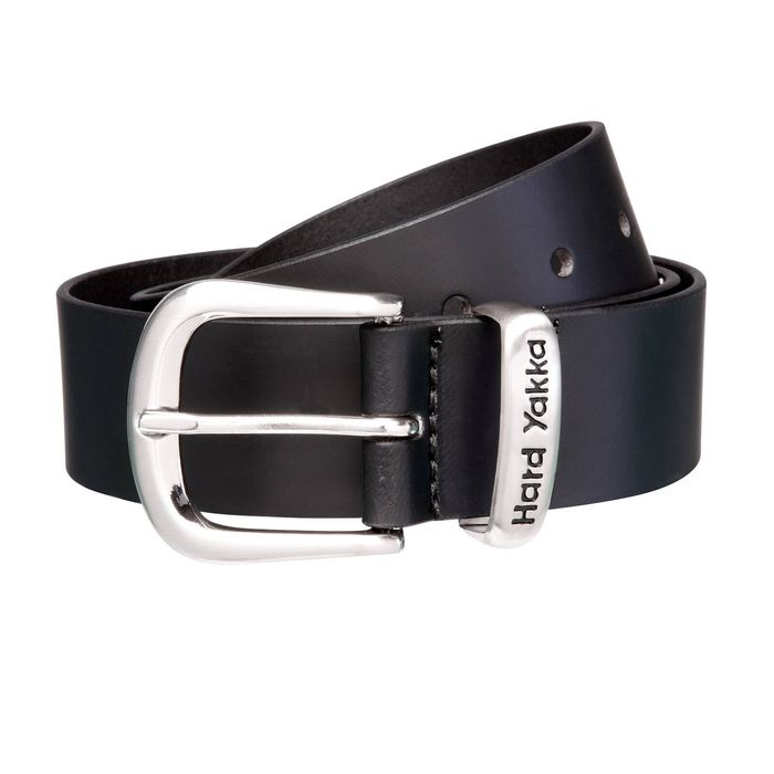 Hard Yakka Black Leather And Brass Buckle Belt - Size 102 - 102