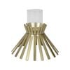 Willow & Silk Metal Slatted Golden Sticks Candle Holder