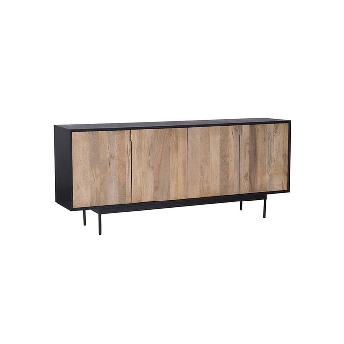 RADLEY 180cm Sideboard Solid Mango Wood Modern Furniture - Natural & Black