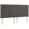 vidaXL Headboards Upholstered Wall Bed Header 4 pcs Dark Grey 80 cm Velvet