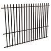 ProtectorAl 2400W x 1800H Satin Black Aluminium Batten Pool Fence Panel with Mid Rail - Black