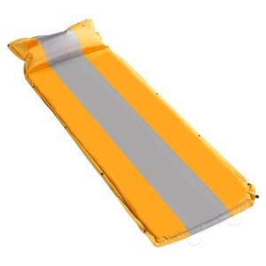 Self Inflating Mattress Sleeping Mat Air Bed Camping Camp Hiking Joinable Pillow - Orange