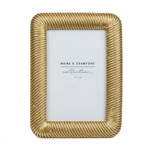 Maine & Crawford Mel 19cm Antique Resin Photo Frame Picture Display Holder Gold