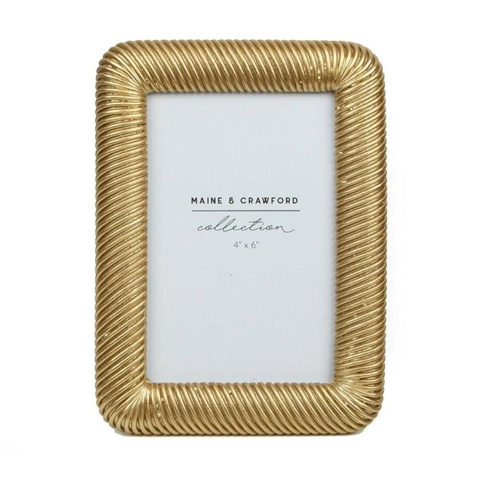 Maine & Crawford Mel 19cm Antique Resin Photo Frame Picture Display Holder Gold