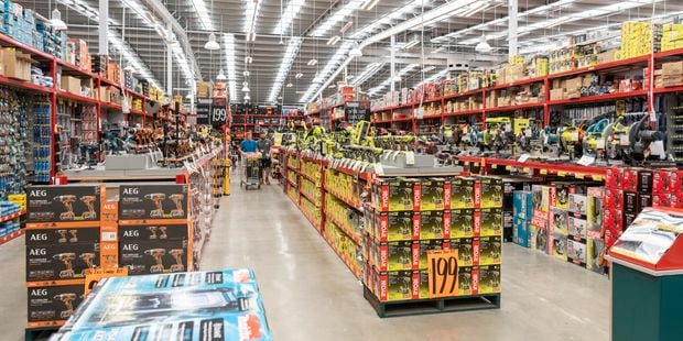 Bunnings tool shop.