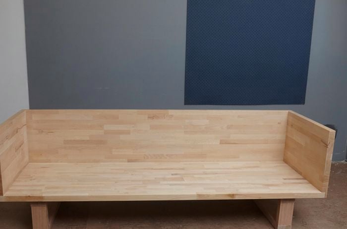 Finished modern sofa lounge.