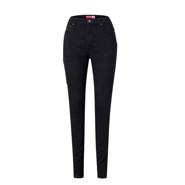Hard Yakka Black Women's High Waisted Slim Fit Jegging - Size 14