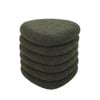 Maestro Furniture Lennon Small Triangle Teddy Fabric Storage Ottoman Foot Stool Green