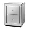 ALFORDSON Mirrored Bedside Table Silver