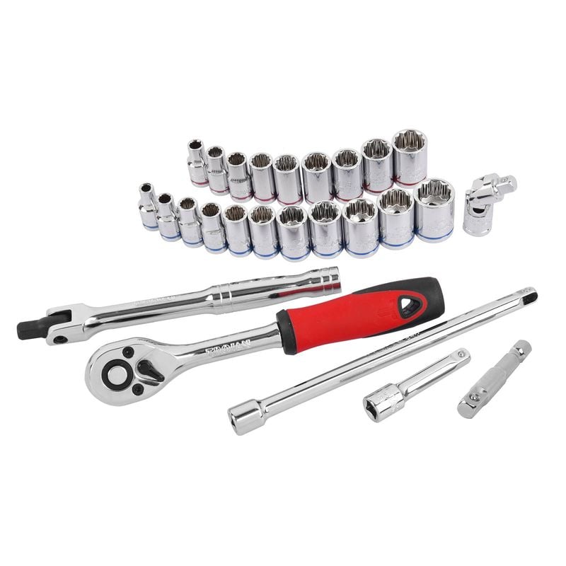 26PC 1/4 Socket Set Tin