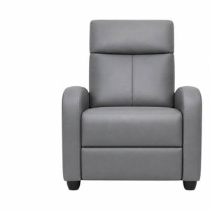 Austen Push Back Recliner Chair PVC - Grey