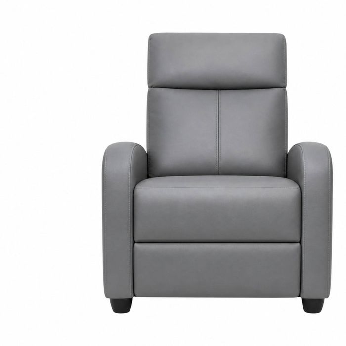 Austen Push Back Recliner Chair PVC - Grey