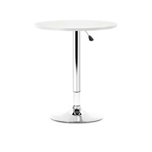 Artiss Bar Table Tables Kitchen Swivel Gas Lift Outdoor Round Metal White