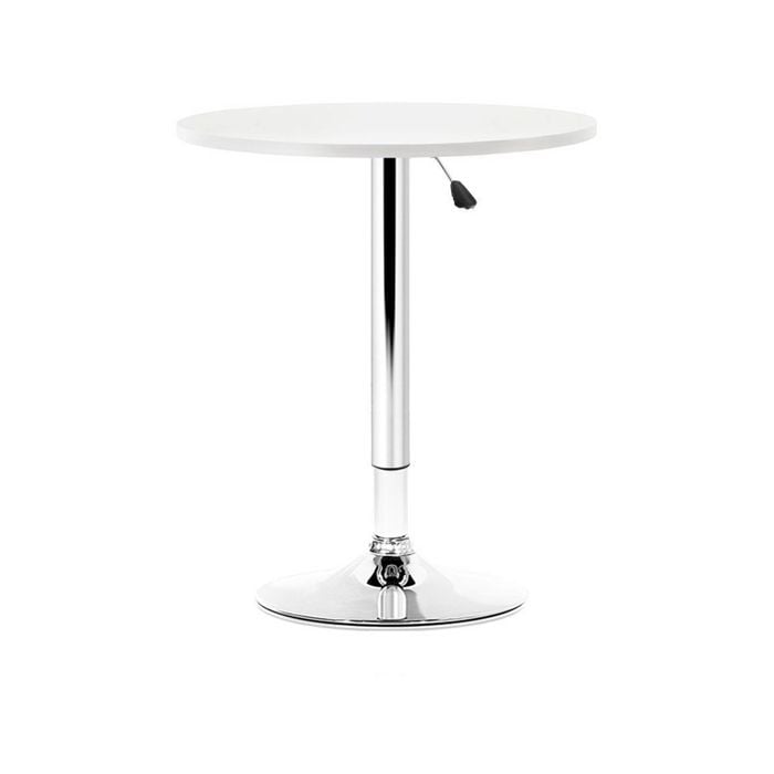 Artiss Bar Table Gas Lift Round Adjustable Kitchen White