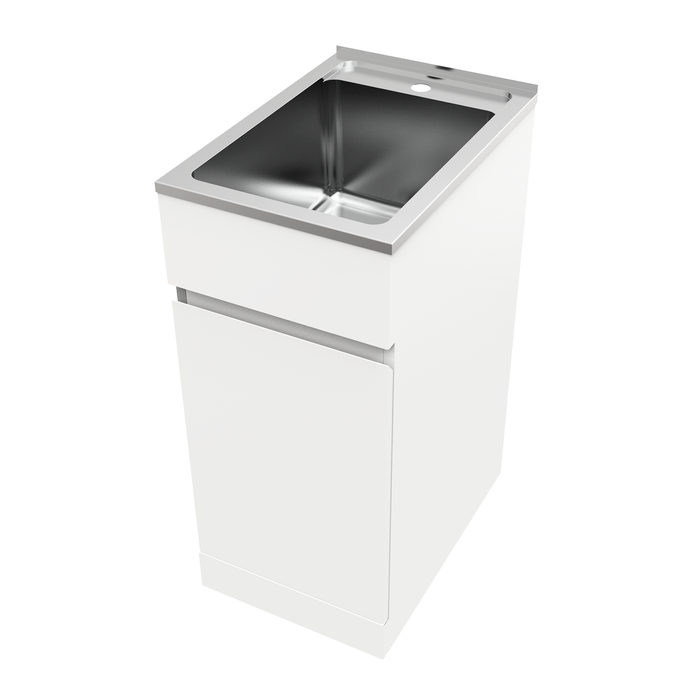 Everhard Nugleam 35L White Soft Close Laundry Unit