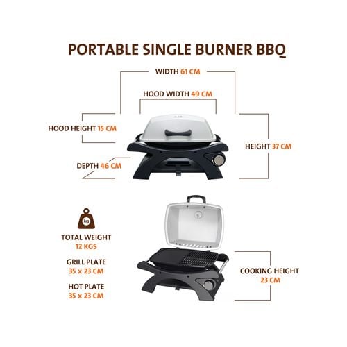 Jumbuck portable round hotplate bbq sale